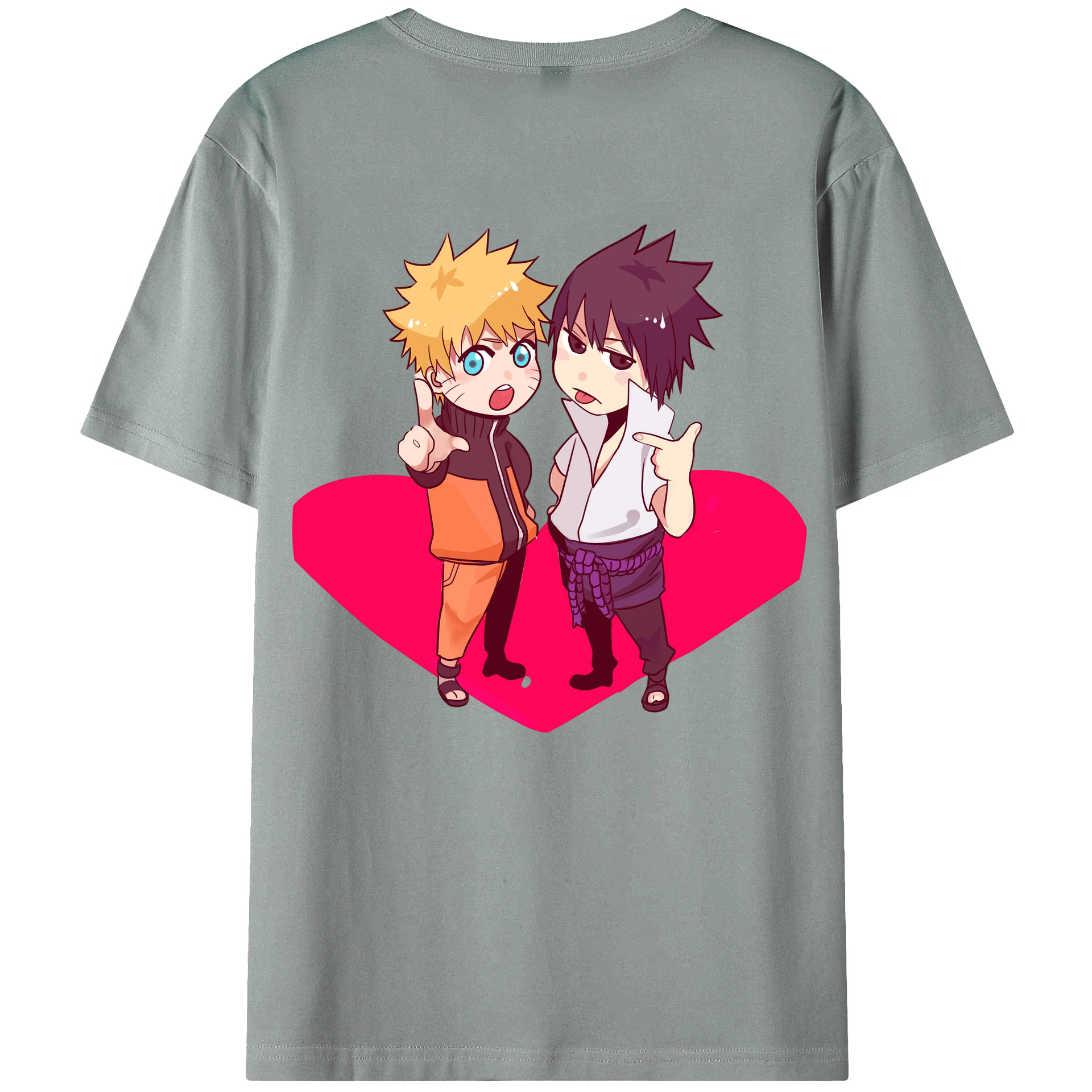 （画像用） NARUTO -ナルト- うずまき ナルト Uzumaki Naruto 綿100％ メンズ半袖Tシャツ（バックプリント） 通気性